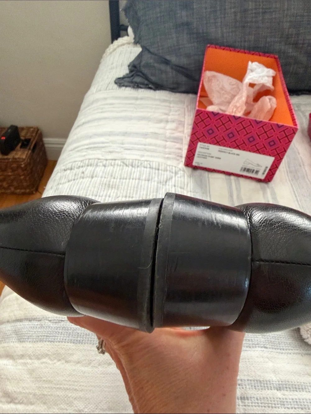 Tory Burch Black Leather Georgia Pump, size 11